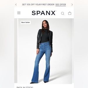 NWT size xl petite Spanx flare jeans in vintage